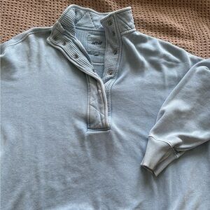 Aerie Light Blue Quarter Snap Up